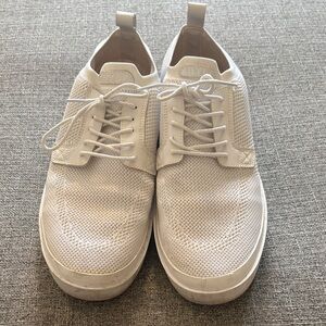 BYLT Basics Men's Knit Lace-Up Sneakers in White